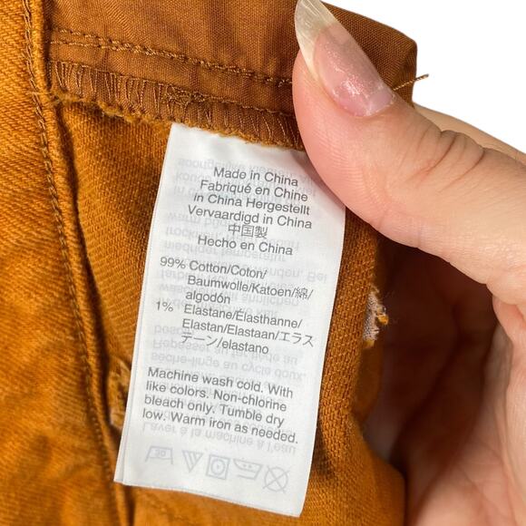 Madewell Burnt Orange High Rise Tapered Pants Jeans SZ 32 - Picture 9 of 10